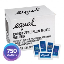 EQUAL SUGAR SACHETS - 750 per box