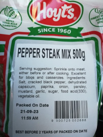 PEPPER STEAK MIX SEASONING 500G BY HOYTS